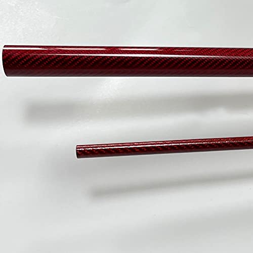 Karbxon - tubo de fibra de carbono - vermelho brilhante - 20 mm x 18 mm x 1000 mm - hastes de fibra de carbono
