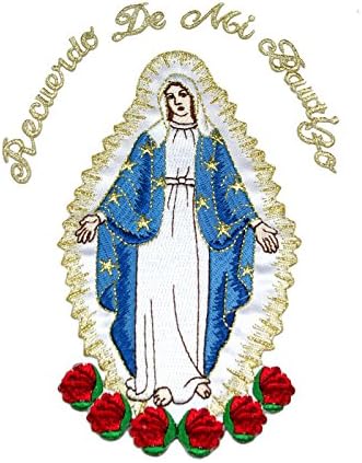 Virgin Mary Applique Patch Bordado Motif de Santa Maria Maria