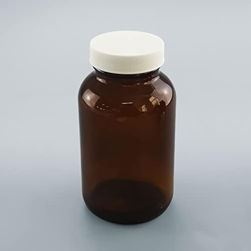 Adamas-beta 24pcs-25ml Brown Brown Bottle com pp tampa e mat mat, garrafa de plástico de laboratório com tampas