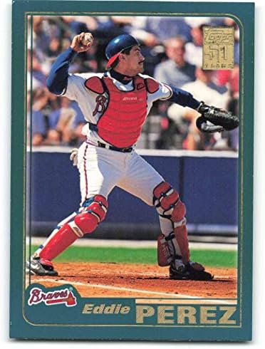 2001 Topps 420 Eddie Perez NM-MT Atlanta Braves Baseball Atlanta Braves