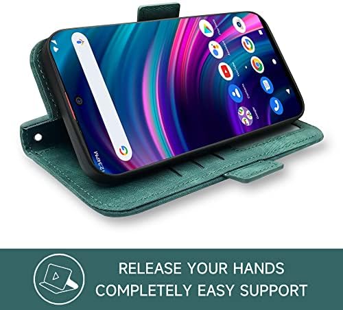 Furiet Compatível com Blu G91 Pro Carteira Case Pulseira Strap cordão Flip Flip Credit Card Titular Magnetic