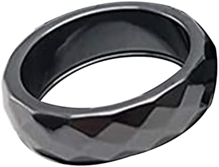 Bairu Black Hematites Bands anéis, pedras naturais de cura magnetiva