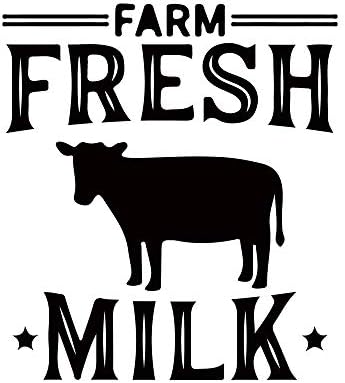 Decalques da USC fazenda silhueta de leite fresco silhueta premium adesivos de decalque de vinil premium para