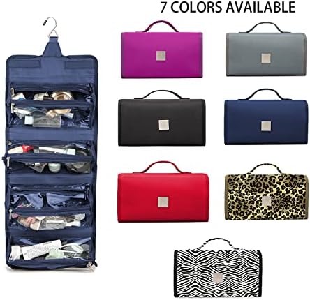 Bolsa de maquiagem Royalfair Roll Up, bolsa de higiene pessoal para mulheres com 4 bolsas aprovadas pela TSA