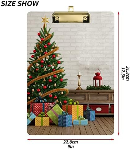 Placas de plástico de árvore de Natal vintage com tamanhos de letra de metal tamanhos de clipe de letra de letra