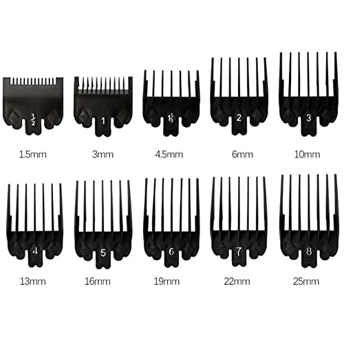 10 PCS guardas de cabelo de cabelo de plástico guardas de reposição universal guia de pentes de armadilha