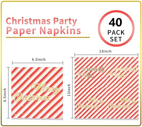 Armazenamento de papel de Natal FOBEONE Feliz Natal Stimponding Gold Stripe Branco Disponível Disponível