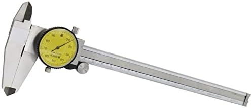 SMANNI Aço inoxidável Dial à prova de encolhimento do pinça vernier de 0,01 mm de calibre de discagem 0-200 mm 0,01 mm