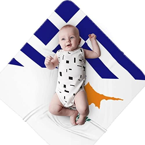 Bandeira da Grécia e Chipre Baby Blanket Receber Blain para o carrinho de berçário de capa de recém -nascido