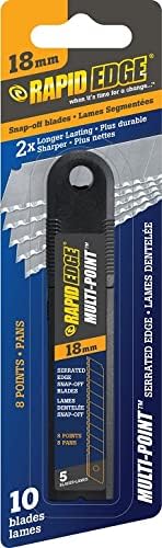 Rapid Edge Multi-Point 18mm Rapid Edge Snap-Off Utility Faca lâminas com 5 lâminas