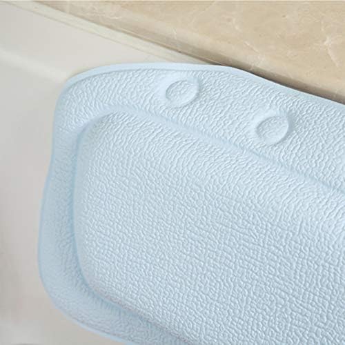 Travesseiro de spa de banheira Xynb, travesseiro de banho ergonômico com copos de sucção sem deslizamento com