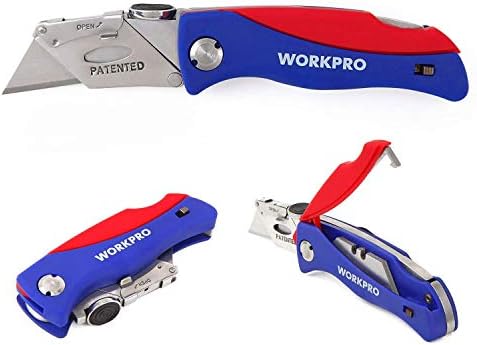 Workpro dobring utilidade de faca rápida Cutter de caixa rápida e lâminas de faca utilitárias de pacote de