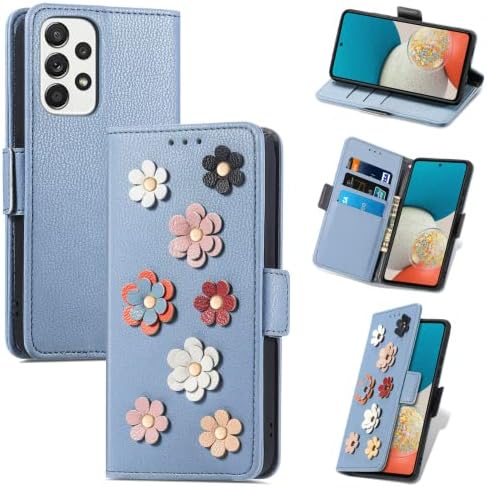 Capa de telefone de couro de flor 3d de moda meoorhe com suporte para carteira de carteira para o samsung