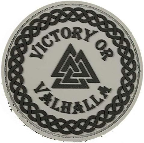 3V Gear Victory ou Valhalla Moral Patch | PCV rígido moldado com gancho de gancho | 2 x 3 polegadas