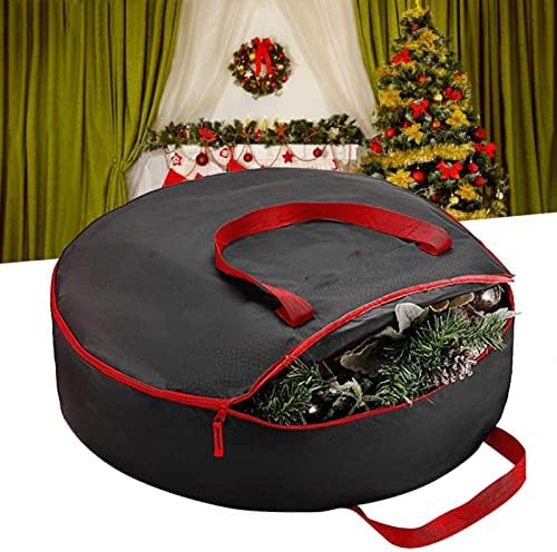 Cokino Christmas Wreath Storage Box- Garland Wreaths Recipiente com alças - Durável 210d Oxford Polyester Material