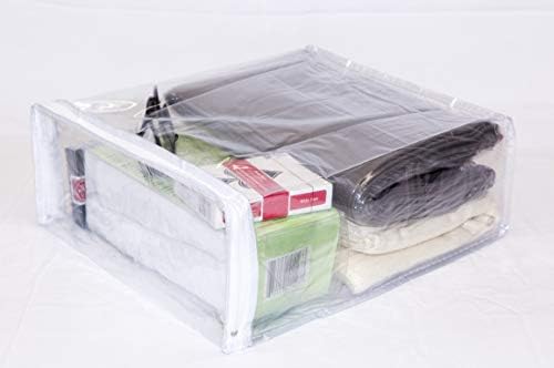 Sacos de armazenamento com zíper em vinil transparentes 9 x 11 x 4 polegadas 5-pacote