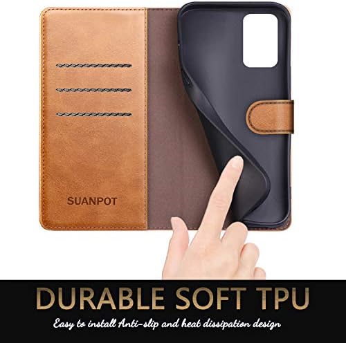Suanpot para Samsung Galaxy S20+/S20 PLUS 6.7 Caixa de carteira de couro com titular de cartão de crédito
