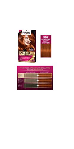 Paleta Deluxe 562 Intensiva cor de cabelo permanente de cobre brilhante