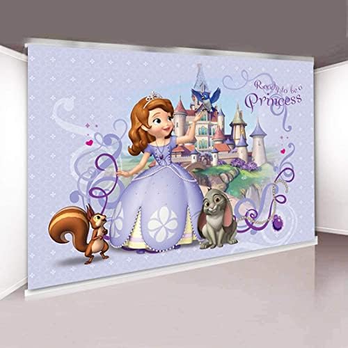 Withu Purple Backdrop Dreamy Castle Fairy Pronto para ser um banner de fundo de fotografia de festa