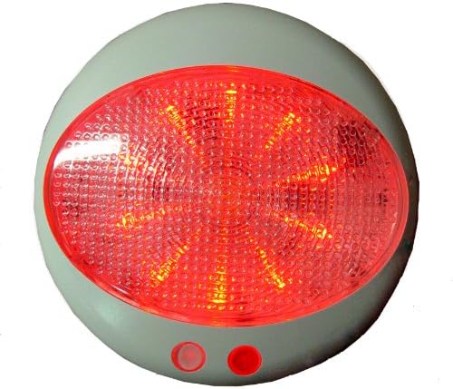 Aqua Signal 16600-7 LEVA LED ROUND LUZ com escurecimento - 5 , luz branca vermelha/quente