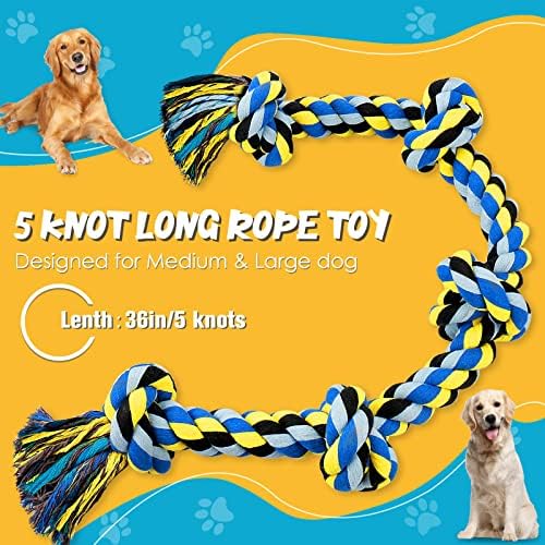 Brinquedo de corda de cachorro upsky para cães médios grandes, brinquedos para mastigar cachorros para mastigadores
