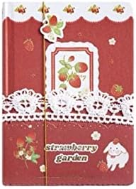 Notebook Qingxun Spiral Kawaii Strawberry Garden Notebooks e revistas Agenda Monthly Planner