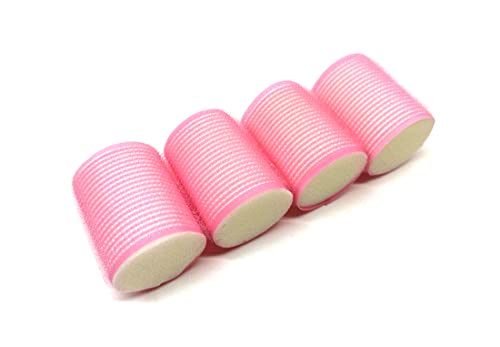 X-Large Pink Holding Sofolding Hair Rollers 4pc