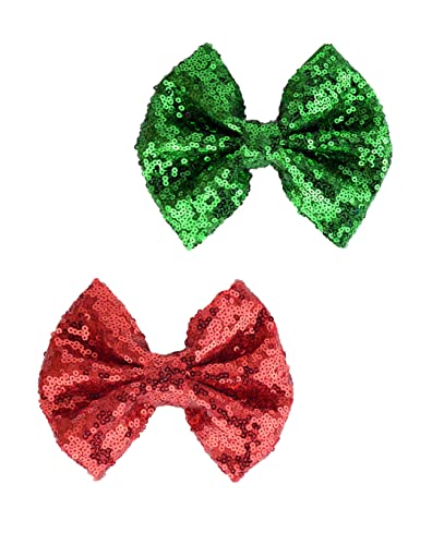 Christmas Cheer Bows Girls Glitter LENTRO BOWKNOT PONYLATH RATO DO JUMBO JUMBO BBG84
