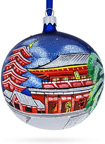 Asakusa, Tóquio, Japan Glass Ball Christmas Ornament 4 polegadas