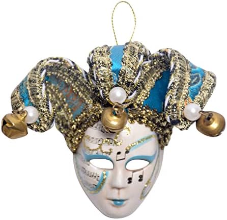 Ornamentos artesanais kuyy fofos máscara face face flenet máscara de máscara de decoração pingente de pingente