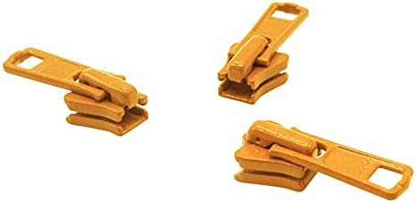 Kit de reparo de zíper - 3 YKK Vislon Sliders - Cor: Buttercup Yellow 506-3 Sliders por pacote - fabricado