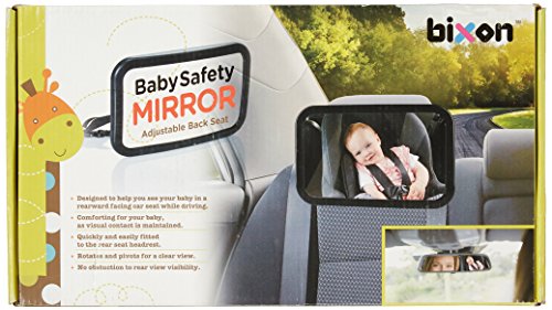 Espelho de segurança para bebês bixon, banco traseiro à prova de quebra, azul
