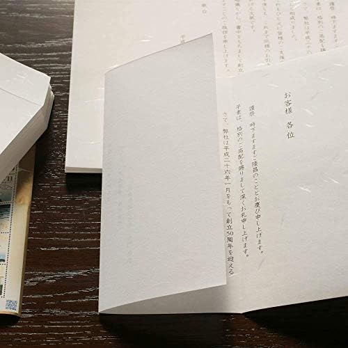Daisho 205003001 Papel de cópia, papel washi, papel de nota, 2 envelopes quadrados, branco, para A4,