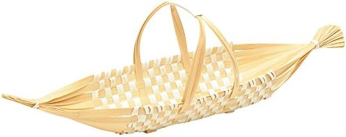 Manyo Bamboo Long Basket, branco 12-820C