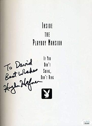 Hugh Hefner JSA Coa assinou a mão dentro do livro do Playboy Mansion Book Autograph
