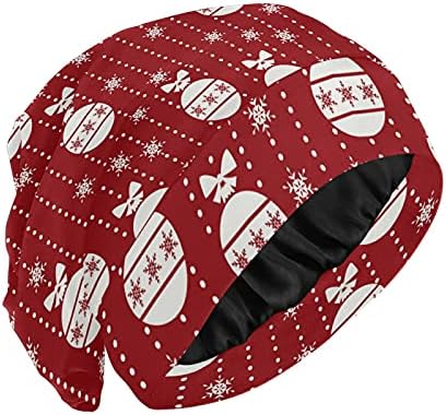 Skull Cap boné Sleep Work Hat Hat Bonnet Beanies For Women Bolas Snowflakes Christmas Ano Novo Inverno