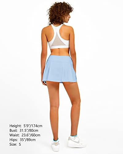 Skort de tênis feminina de Stelle Skorts Athletic High Solike com bolsos de short shorts esportivos