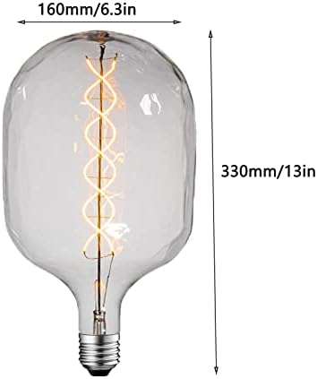 Iluminação lxcom lâmpada decorativa de grandes dimensões 8W LED LED EDISON BULBO VINTAGE VINTAGE