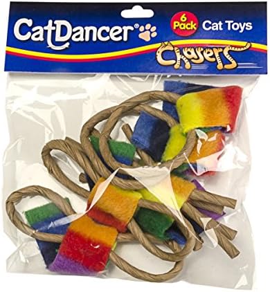 Cat Danncer Products Cat Chaser com lã colorido, brinquedo interior para exercícios
