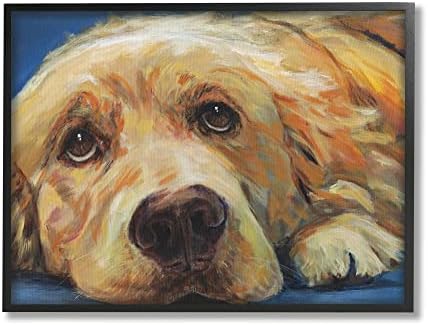 Stuell Industries Golden Retriever implorando olhos expressivos de cães retratos, design de Kamdon Kreations