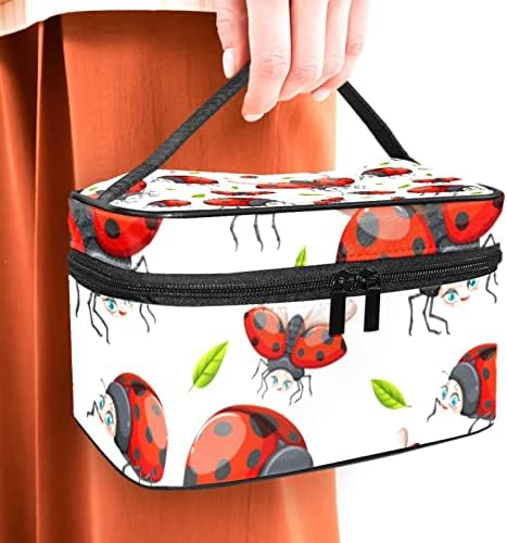 Ladybird Patterless Travel Bag de maquiagem Bolsa de maquiagem Bolsa de cosméticos para cosméticos, produtos