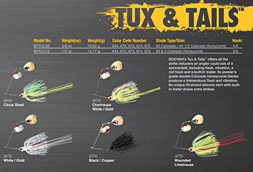 Booyah Tux & Tails Blade Spinner-Bait Bass Fishing Lure