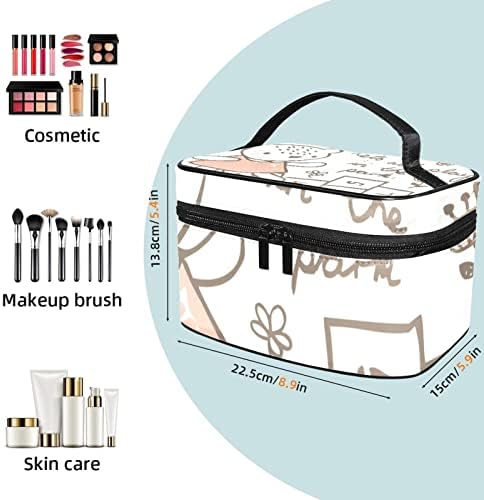Bolsa de maquiagem tfcocft, bolsa de higiene pessoal, sacos de cosméticos para mulheres, padrão de