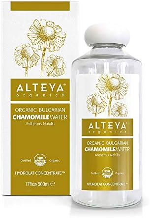 Alteya Organics Chamomile Water USDA Toner facial orgânico certificado, 17 FL OZ/500ml Anthemis búlgaro puro