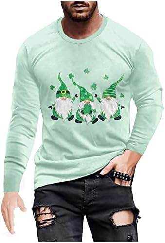Mens Patricks Day Jumpers Irlandes e blusas de manga comprida camiseta leve e camiseta esportiva