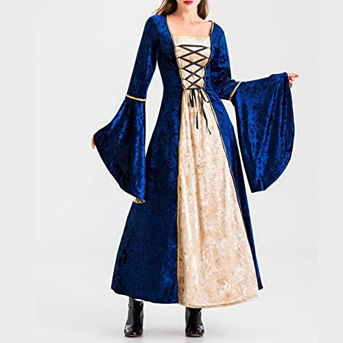 Vestido medieval de feminino Halloween Gothic Dress for Women Women Vintage Maid Dress Cosplay Fanche Fanche