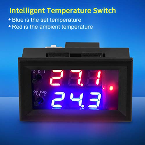 Controlador de temperatura digital DC 12V, interruptor de controle de temperatura do termostato 12V com