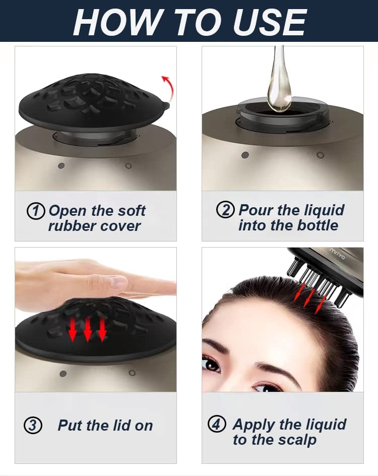 Manual Massger Hair Care pente, Aplicador de óleo de cabelo do couro cabeludo Aplicador de óleo de