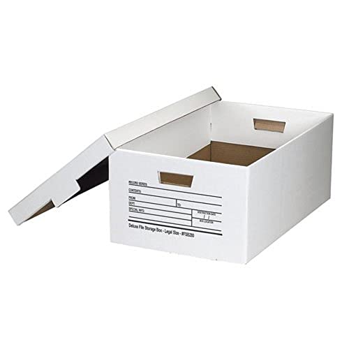 Caixas de armazenamento de arquivos Aviditi Deluxe, 24 x 15 x 10 com tampa de travamento de guias, painel pré