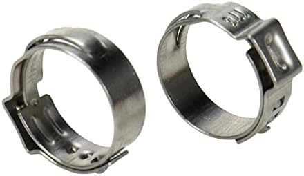 Sydien 20pcs 14,6-17,8mm prata 304 anéis de braçadeira de aço inoxidável para tubos de tubulação